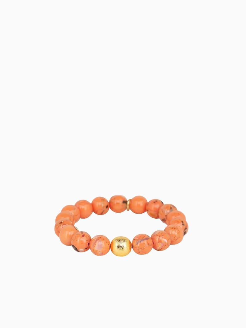 Marble Beaded Bracelet - Peach
