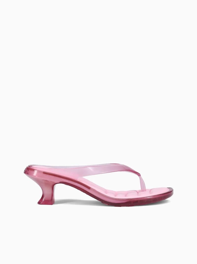 Flip Flop Kitten Heel Pink Jelly