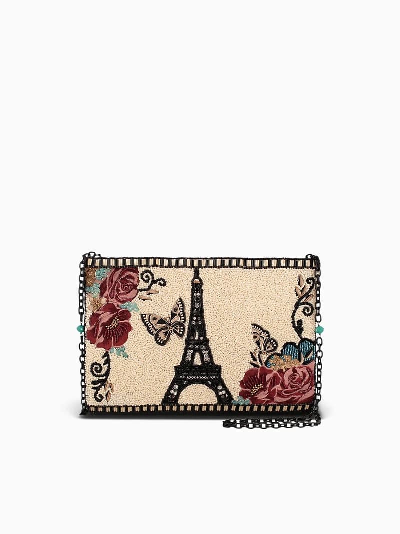 Parisian Clutch White Multi