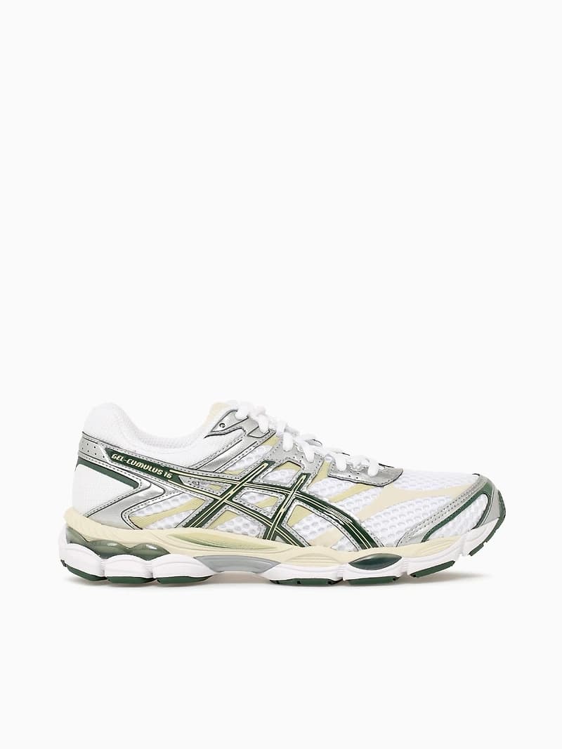 Gelcumulus 16 White Forest green leath