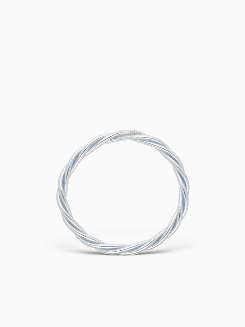Silver Twist All Weather Bangle
